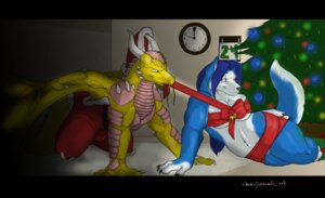 Rating: Questionable Score: 0 Tags: 2011 anthro biceps breasts canid canine canis christmas clock dragon duo e621 female holidays hopey horn lights male mammal muscular muscular_female mythological_creature mythological_scalie mythology necrodrone plant ribbons scalie signature sirdan87 tail thick_thighs tree wolf wood User: bunchy7s