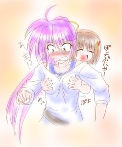 Rating: Questionable Score: 0 Tags: breast_grab breasts female hayate_yagami human lyrical_nanoha mahou_shoujo_lyrical_nanoha rule34 signum User: bunchy7s Rating: Questionable Score: 0 Tags: breast_grab breasts female hayate_yagami human lyrical_nanoha mahou_shoujo_lyrical_nanoha rule34 signum User: bunchy7s