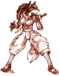Rating: Safe Score: 0 Tags: 2003 5_fingers anthro archived_source arm_wraps bandage biped canid canine clothed clothing dipstick_tail e621 female fingers fully_clothed fur hair humanoid_hands katana leg_wraps looking_aside mammal markings melee_weapon monochrome multicolored_tail ninja ponytail rubendevela sheathed_weapon simple_background solo standing sword tail tail_markings warrior weapon white_background wraps User: bunchy7s Rating: Safe Score: 0 Tags: 2003 5_fingers anthro archived_source arm_wraps bandage biped canid canine clothed clothing dipstick_tail e621 female fingers fully_clothed fur hair humanoid_hands katana leg_wraps looking_aside mammal markings melee_weapon monochrome multicolored_tail ninja ponytail rubendevela sheathed_weapon simple_background solo standing sword tail tail_markings warrior weapon white_background wraps User: bunchy7s