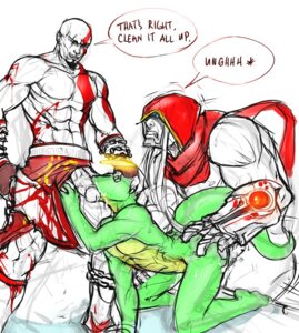 Rating: Explicit Score: 0 Tags: 3boys crossover darksiders gay god_of_war interspecies kratos male male_only multiple_males nude rule34 sex threesome war_(darksiders) yaoi User: bunchy7s