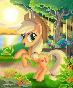 Rating: Safe Score: 0 Tags: applejack_(mlp) blonde_hair clothing cloud cowboy_hat cutie_mark e621 earth_pony equid equine female feral flower friendship_is_magic fur grass green_eyes hair hasbro hat headgear headwear hi_res horse jrenon mammal my_little_pony orange_body orange_fur outside plant pony quadruped sky solo sun tail text tree url wood User: bunchy7s