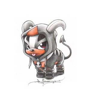 Rating: Safe Score: 0 Tags: 1:1 2013 ambiguous_gender canid canine clothing colored_pencil_(artwork) cosplay costume e621 evolutionary_family feral footwear furry_wearing_fursuit fursuit generation_2_pokemon hoodie horn houndoom houndour itsbirdyart jacket mammal nintendo pokemon pokemon_(species) pokemon_costume red_eyes shoes solo tongue tongue_out topwear traditional_media_(artwork) User: bunchy7s