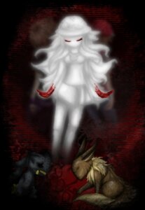 Rating: Questionable Score: 0 Tags: abandon_lonliness banette blood blue_(pokemon) bodily_fluids brown_hair canid canine clothed clothing creepy creepypasta digital_media_(artwork) e621 eevee faceless female feral generation_1_pokemon generation_3_pokemon ghost group hair hat headgear headwear humanoid leaf_(pokemon) long_hair lonliness looking_at_viewer male mammal nintendo pokemon pokemon_(species) pokemon_trainer red_(pokemon) red_eyes sad spirit standing teeth unknown_artist white_body User: bunchy7s