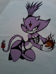 Rating: Questionable Score: 0 Tags: 2013 3:4 absurd_res anthro areola biped blaze_the_cat breasts clothing domestic_cat e621 felid feline felis female fire gloves handwear heavel hi_res kneeling mammal purple_body purple_skin sega solo sonic_the_hedgehog_(series) underwear white_clothing white_gloves white_handwear User: bunchy7s