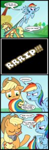 Rating: Safe Score: 0 Tags: 2012 applejack_(mlp) blonde_hair blue_body blue_feathers blue_fur clothing comic cowboy_hat cutie_mark dialogue duo e621 earth_pony english_text equid equine feathered_wings feathers female feral friendship_is_magic front_view fur green_eyes hair hammer hasbro hat headgear headwear hi_res horse looking_back madmax mammal multicolored_hair multicolored_tail my_little_pony mythological_creature mythological_equine mythology nail nail_in_butt outside pegasus plant pony purple_eyes rainbow_dash_(mlp) rainbow_hair rainbow_tail rear_view speech_bubble tail tan575 text tools tree wings User: bunchy7s