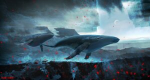 Rating: Safe Score: 0 Tags: ambiguous_gender aquatic blue_body blue_theme cetacean cool_colors digital_media_(artwork) e621 fantasy feral group hi_res kuldarleement mammal moon petals planet spot_color surrealism User: bunchy7s