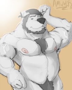 Rating: Questionable Score: 0 Tags: 4:5 amwulf anthro armpit_hair bear body_hair chest_hair e621 facial_piercing hi_res lip_piercing looking_at_viewer male mammal muscular muscular_anthro muscular_male nude piercing polar_bear pubes solo tiberious ursine User: bunchy7s
