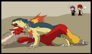 Rating: Explicit Score: 0 Tags: 1boy 1girls 2005 anthro background_characters blaziken cartoony color duo_focus female fur furry human interspecies irene male nintendo open_mouth pokemon pokemon_(species) rule34 sex smooth_skin straight typhlosion User: bunchy7s