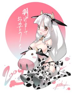 Rating: Questionable Score: 0 Tags: 2009 animal_humanoid animal_print armwear bell bell_collar big_breasts blush bovid bovid_humanoid bovine bovine_humanoid breasts cattle_humanoid chinese_zodiac clothing collar cow_print cowbell e621 elbow_gloves female garter_belt garter_straps gloves hair handwear holidays horn humanoid kneeling kousaki_rui legwear long_hair low-tied_long_hair mammal mammal_humanoid new_year open_mouth open_smile plushie simple_background smile solo stockings stuffed_cow thigh_highs tied_hair white_background white_hair year_of_the_ox User: bunchy7s