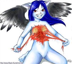 Rating: Explicit Score: 0 Tags: 2003 acid_(helena_soderberg) anthro blood blue_hair bodily_fluids breasts digital_media_(artwork) domestic_cat e621 exposed_breast_tissue feathered_wings feathers felid feline felis female flesh genitals gore gore_focus hair helena_soderberg long_hair low_res mammal oekaki red_eyes self-harm simple_background solo unknown_species vulva white_background wings User: bunchy7s