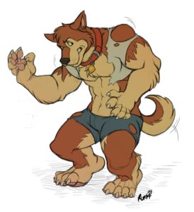 Rating: Safe Score: 0 Tags: 4_toes after_transformation anthro bottomwear canid canine canis claws clothing domestic_dog e621 feet humanoid_hands kuma leash male mammal muscular muscular_male pants paws shirt simple_background solo tail teeth toe_claws toes topwear transformation white_background User: bunchy7s