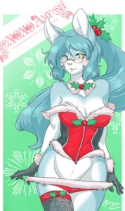 Rating: Questionable Score: 0 Tags: accessory amy_(psytrin) anthro blush breasts christmas clothed clothing corset e621 eyewear female garter glasses green_eyes holidays holly_(plant) lagomorph legwear leporid lingerie looking_at_viewer mammal mingchee one_eye_closed plant rabbit smile solo stockings suggestive topwear undressing User: bunchy7s