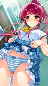 Rating: Questionable Score: 0 Tags: copyright_request female misaki_kurehito orange_eyes panties red_hair rule34 school_uniform skirt skirt_lift striped striped_panties underwear User: bunchy7s