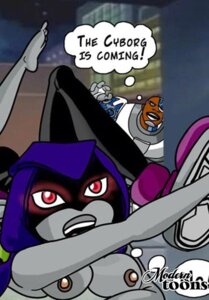 Rating: Explicit Score: 0 Tags: 1girls 2boys beast_boy cyborg_(dc) dark-skinned_male dark_skin dc dc_comics english_text female grey_skin hood_up male moderntoons.com rachel_roth raven_(dc) red_eyes rule34 smooth_skin teen_titans text User: bunchy7s