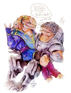 Rating: Safe Score: 0 Tags: 2014 3_fingers alien armor bioware blush clothing dialogue duo e621 electronic_arts english_text eyes_closed female fingers flower grunt_(mass_effect) hi_res krogan laugh lorna-ka male mass_effect plant romantic romantic_couple snufflin text User: bunchy7s