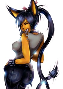 Rating: Safe Score: 0 Tags: anthro black_hair breasts butt cjrfm clothing collar darklitria e621 felid feline female hair hi_res long_hair looking_at_viewer lynx mammal pupils saf_the_lynx slit_pupils solo yellow_eyes User: bunchy7s