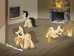 Rating: Safe Score: 0 Tags: accessory anti-possession_symbol black_hair blue_eyes brown_eyes brown_hair candle castiel crossover dean_winchester detailed_background devil's_trap e621 equid equine feral friendship_is_magic glamour_kat green_eyes group hair hasbro horse magic magic_circle male mammal my_little_pony necktie occult_symbol parody pentacle pentagram pony salt sam_winchester supernatural_(tv_show) symbol tail toony User: bunchy7s