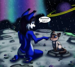 Rating: Explicit Score: 0 Tags: alien anthro anus aurora_(phenomenon) blue_body blue_fur butt caramel-kitteh domestic_cat duo e621 felid feline felis female fur genitals hi_res mammal moon nude planet rainbow ring siamese_cat sitting space space_cat tail vulva User: bunchy7s