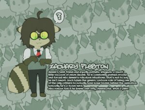 Rating: Safe Score: 0 Tags: anthro barkin_mad clothed clothing e621 english_text eyewear geek glasses male mammal nerd procyonid raccoon school_uniform smokyjai solo text uniform young young_anthro young_male zachary_plebton User: bunchy7s