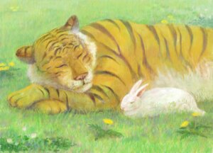 Rating: Safe Score: 0 Tags: ambiguous_gender ashinomoto barnaby_brooks_jr detailed detailed_background duo e621 eyes_closed felid feral field grass hi_res kaburagi_t_kotetsu lagomorph leporid mammal outside pantherine plant rabbit realistic sleeping stripes tiger tiger_and_bunny User: bunchy7s