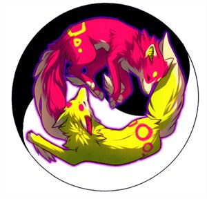 Rating: Safe Score: 0 Tags: 2012 canid digital_drawing_(artwork) digital_media_(artwork) duo e621 eyes_closed falvie falvie_(character) female feral fionbri fur green_body green_fur mammal molly_(falvie) pink_body pink_fur quadruped sparklefur tail yin_yang yin_yang_symbolism User: bunchy7s