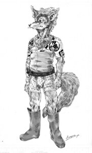 Rating: Safe Score: 0 Tags: 5_fingers anthro biped boots bottomwear bulge canid canine clothed clothing detailed e621 fingers footwear fox front_view fully_clothed fur geppei5959 greyscale hi_res kerchief looking_aside male mammal monochrome rubber_boots shirt shoes shorts simple_background solo standing tail topwear whiskers white_background User: bunchy7s Rating: Safe Score: 0 Tags: 5_fingers anthro biped boots bottomwear bulge canid canine clothed clothing detailed e621 fingers footwear fox front_view fully_clothed fur geppei5959 greyscale hi_res kerchief looking_aside male mammal monochrome rubber_boots shirt shoes shorts simple_background solo standing tail topwear whiskers white_background User: bunchy7s