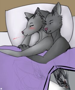Rating: Explicit Score: 0 Tags: 2014 5:6 anthro anthro_on_anthro bed blush canid canine comic covering cuddling dominion69 duo e621 eyes_closed female fingering from_behind_position fur furniture grey_body grey_fur hi_res inner_ear_fluff lying male mammal morning mythological_canine mythological_creature mythology on_side penile pillow reach_around romantic romantic_couple sex sketch sleeping snout spoon_position teasing tuft werecanid werecanine werecreature werewolf User: bunchy7s