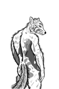 Rating: Safe Score: 0 Tags: 2:3 anthro biped butt canid canine canis e621 fur greyscale humanoid_hands looking_aside low_res male mammal monochrome nude rear_view simple_background solo standing tail white_background wolf wolfmanatheart User: bunchy7s
