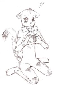 Rating: Safe Score: 0 Tags: amaya_(bcb) anthro barefoot biped bittersweet_candy_bowl bow_(feature) bow_tie domestic_cat e621 feet felid feline felis female fur gesture heart_gesture heart_symbol humanoid_hands looking_at_viewer mammal mostly_nude raised_tail simple_background sitting sketch solo starberry115 tail white_background User: bunchy7s