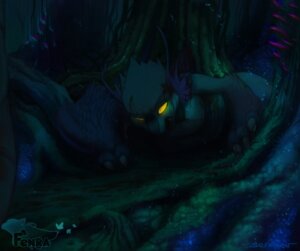 Rating: Safe Score: 0 Tags: 2013 ambiguous_gender anthro biped blood bodily_fluids conditional_dnp crawling dark dark_theme detailed_background e621 empty_eyes fenra forest glowing glowing_eyes illusory_fenra lying moss nature on_front outside plant restricted_palette sefeiren solo tree wounded yellow_eyes yorik User: bunchy7s