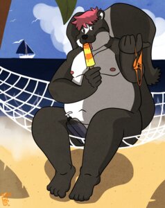 Rating: Questionable Score: 0 Tags: anthro barefoot biped black_nose e621 feet hair hi_res male mammal mephitid nipples nude overweight overweight_anthro overweight_male pink_hair skunk solo tail wild-dude_(artist) User: bunchy7s