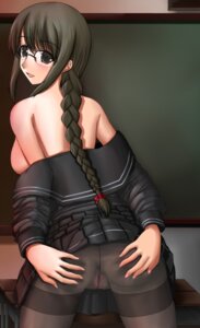 Rating: Explicit Score: 0 Tags: ass braid breasts brown_hair female glasses long_hair no_panties pantyhose ponytail pussy rule34 sideboob smile solo tied_hair User: bunchy7s
