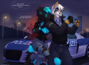 Rating: Safe Score: 0 Tags: 2013 anthro audi big_breasts black_body black_fur blue_body blue_eyes blue_fur blue_hair breasts car cleavage clothed clothing detailed_background dialogue digital_media_(artwork) domestic_cat duo e621 english_text facial_piercing felid feline felis female fur german german_text glowing hair kisha male mammal motor_vehicle officer outside piercing police police_car police_vehicle procyonid raccoon speech_bubble tail text translated urban vehicle volkswagen_group wahya white_body white_fur white_hair wolfy-nail User: bunchy7s