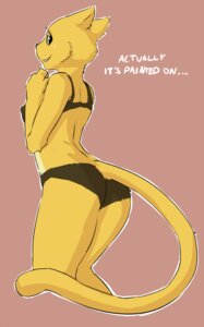 Rating: Questionable Score: 0 Tags: 2012 anthro bethesda_game_studios big_butt bodypaint bra breasts butt clothed clothing dialogue digital_media_(artwork) e621 english_text felid female fur green_eyes katia_managan khajiit looking_at_viewer looking_back mammal microsoft nude oblivion outline painted_clothing painted_underwear panties prequel_adventure seth-iova side_boob simple_background solo tail text the_elder_scrolls underwear yellow_body yellow_fur User: bunchy7s