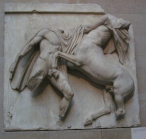 Rating: Explicit Score: 0 Tags: ancient_art ancient_greece animal_genitalia balls centaur cloak clothing duo e621 equid equid_taur equine european_mythology fight fully_sheathed genitals grandfathered_content greek greek_mythology hooves human humanoid_taur male mammal mammal_taur mythology nude penis phidias photo real rock_(artwork) sculpture_(artwork) sheath taur traditional_media_(artwork) what_has_art_done User: bunchy7s