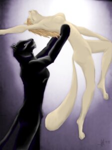 Rating: Safe Score: 0 Tags: 3:4 anthro cougar dancing duo e621 felid feline female male mammal pantherine terumbli User: bunchy7s