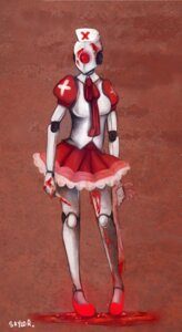 Rating: Questionable Score: 0 Tags: blood bodily_fluids bottomwear clothing e621 female hat headgear headwear knife machine medical not_furry nurse nurse_clothing nurse_hat nurse_headwear red_eyes red_theme robot saylor-boo severed_arm severed_body_part severed_limb skirt solo white_body User: bunchy7s