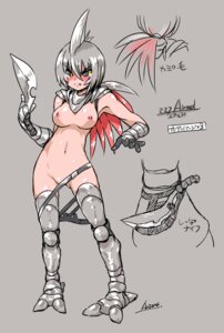 Rating: Questionable Score: 0 Tags: alternate_species aozane armor black_eyes bodily_fluids breasts clothed clothing crying e621 female gauntlets generation_2_pokemon gloves greaves hair handwear human humanized mammal melee_weapon navel nintendo nipples open_mouth pokemon pokemon_(species) ponytail skarmory solo sword tears topless unconvincing_armor weapon yellow_sclera User: bunchy7s