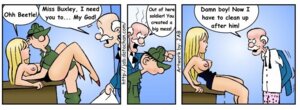 Rating: Explicit Score: 0 Tags: beetle_bailey beetle_bailey_(character) blonde_hair breasts comic female general_halftrack jab long_hair male miss_buxley nipples rule34 sex straight_hair User: bunchy7s