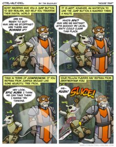 Rating: Questionable Score: 0 Tags: anthro armor buckley commentary dialogue duo e621 english_text everquest felid gore humor joke kerra male mammal melee_weapon pantherine ratonga rodent sword tail text tiger tim_buckley weapon wounded User: bunchy7s