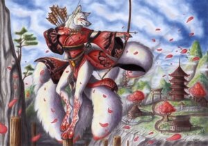 Rating: Safe Score: 0 Tags: 2011 aiming anthro arch arrow_(weapon) asian asian_clothing belt blue_eyes blue_sky bottomless bow_(weapon) brown_body brown_feathers building canid canine chasm clothed clothing cloud e621 east_asian_clothing facial_markings feathers female fence fox fur grey_nose head_markings highlights_(coloring) holding_object holding_weapon japanese_clothing kimono mammal markings mountain multi_tail outside petals quiver_(object) ranged_weapon red_body red_fur red_highlights road rock rope rope_belt scabbard simul sky smile solo tail tassels tower wakizashi weapon white_body white_fur wood User: bunchy7s