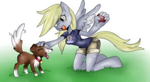 Rating: Safe Score: 0 Tags: anthro anthrofied canid canine canis clothed clothing demonnyou derpy_hooves_(mlp) domestic_dog duo e621 equid equine eyes_closed feathered_wings feathers female feral friendship_is_magic grey_body grey_feathers hair hasbro mammal my_little_pony mythological_creature mythological_equine mythology pegasus playing tail wings User: bunchy7s
