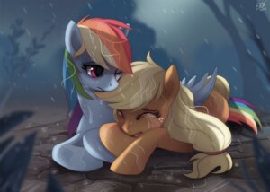 Rating: Safe Score: 0 Tags: 2012 applejack_(mlp) blonde_hair blue_body blue_feathers blue_fur bodily_fluids cutie_mark duo e621 earth_pony equid equine eye_contact feathered_wings feathers female feral freckles friendship_is_magic fur green_eyes hair hasbro horse looking_at_another mammal multicolored_hair my_little_pony mythological_creature mythological_equine mythology outside pegasus pony purple_eyes rainbow_dash_(mlp) rainbow_hair raining ruhje tail tears wet wings User: bunchy7s