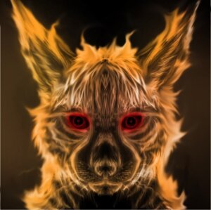 Rating: Safe Score: 0 Tags: ambiguous_gender artist_collaboration demon demonic e621 felid feline feral fire glowing glowing_eyes looking_at_viewer lynx mammal red_eyes shadowlynx solo stare whiskers User: bunchy7s