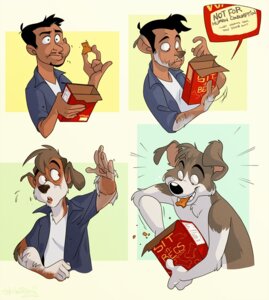 Rating: Safe Score: 0 Tags: 2012 5_fingers accidental_transformation anthro base_two_layout basic_sequence black_hair brown_body brown_eyes brown_fur canid canine canis clothed clothing digital_media_(artwork) dizfoley domestic_dog e621 eating english_text facial_hair fingers food four_frame_image four_frame_sequence fur grid_layout growth hair holding_food holding_object human human_to_anthro looking_at_hand male mammal open_mouth pawpads pet_food profanity realization red_eyes sequence shenanigan smile snout snout_growth solo species_transformation teeth text transformation transformation_sequence transformation_through_food two_row_layout unaware_transformation until_they_like_it warning warning_label warning_message white_body white_fur User: bunchy7s