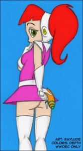 Rating: Explicit Score: 0 Tags: atomic_betty betty_barrett boots female gloves helmet human raylude rubber rubber_clothing rubber_gloves rule34 tagme thigh_boots white_boots User: bunchy7s
