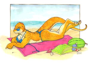 Rating: Questionable Score: 0 Tags: agamid anthro bag beach bearded_dragon bikini biped breasts calolily claws clothed clothing detailed_background e621 eyewear female food fruit glasses iggi lizard looking_at_viewer lying melon non-mammal_breasts on_towel outside plant reptile sand santa_claus_melon scalie seashell seaside shell skimpy sky solo spikes swimwear tail towel two-piece_swimsuit warm_colors water User: bunchy7s