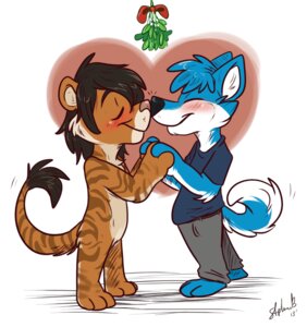 Rating: Safe Score: 0 Tags: 2013 anthro black_hair blue_body blue_fur canid canine canis domestic_dog duo e621 felid fur hair heart_symbol husky male mammal nordic_sled_dog pantherine spitz tiger waywardmutt User: bunchy7s