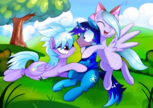 Rating: Safe Score: 0 Tags: bedroom_eyes blush clothing cloud cloud_chaser_(mlp) e621 equid equine feathered_wings feathers female flirting flitter_(mlp) friendship_is_magic group half-closed_eyes hasbro horn hug kohtek male male/female mammal my_little_pony mythological_creature mythological_equine mythology narrowed_eyes outside pegasus purple_body purple_feathers seductive sky unicorn wings User: bunchy7s