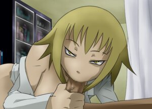 Rating: Explicit Score: 0 Tags: :>= blonde_hair censored dark-skinned_male dark_skin doctor fellatio ice_place looking_at_viewer male medusa_gorgon oral rule34 school_nurse soul_eater yellow_eyes User: bunchy7s